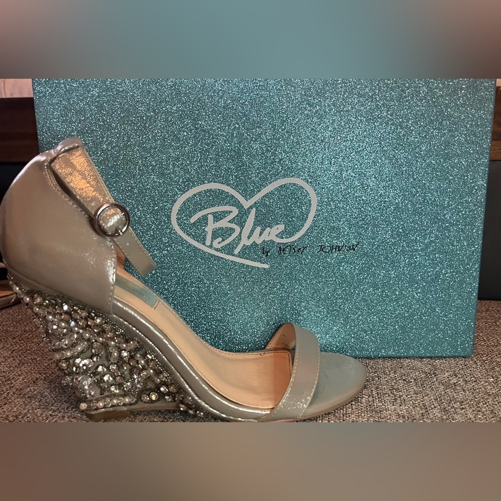 Betsey Johnson Bridal Wedge Heels